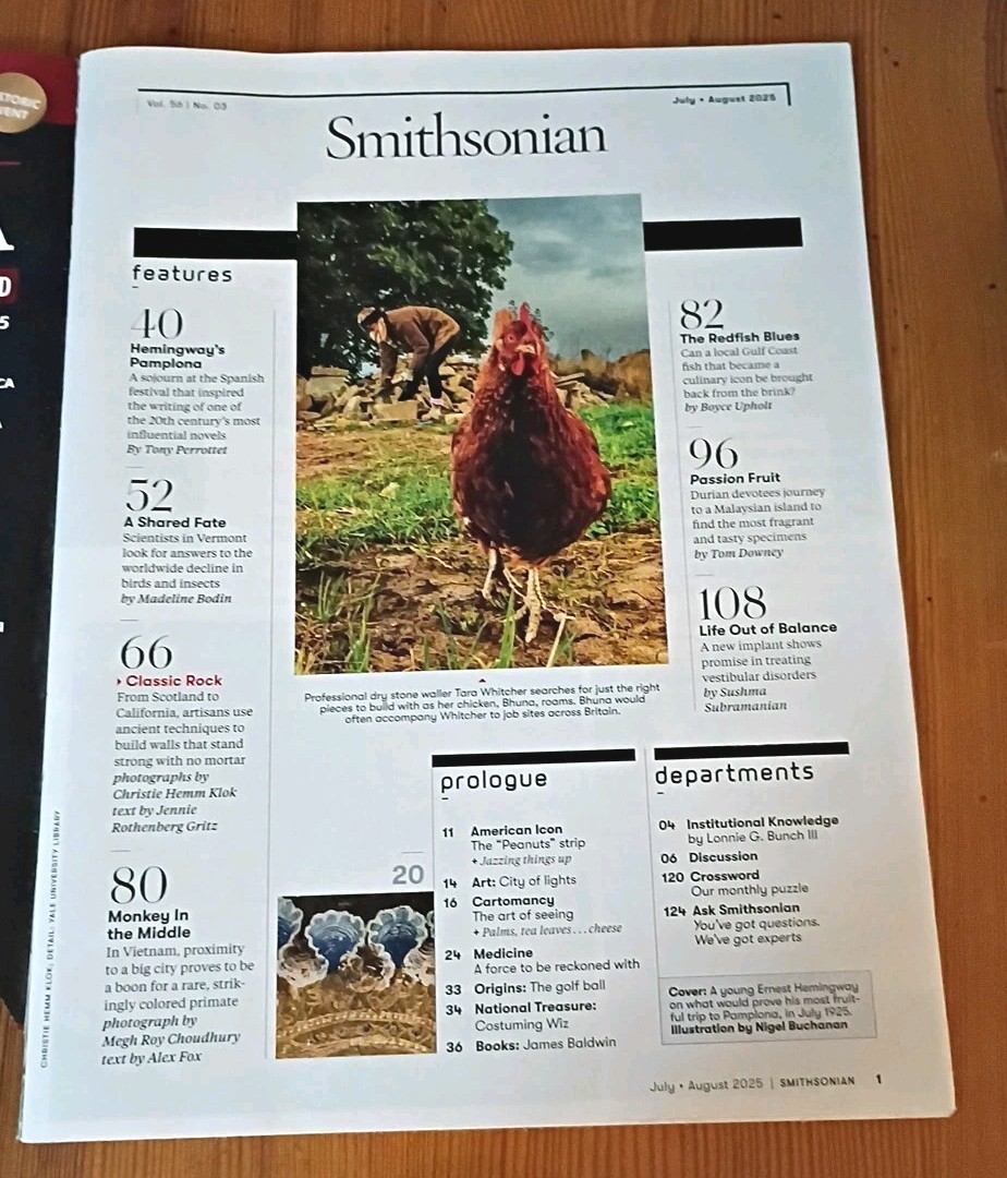 Smithsonian Magazine JULY AUGUST 2025 HEMINGWAY IN PAMPLONA Free US Ship