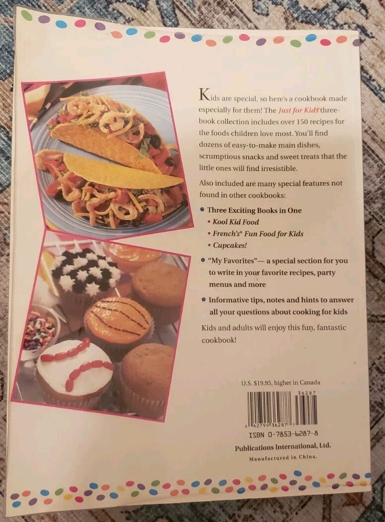Just For Kids Collection, 3 Cookbooks in 1 Snacks Dinners Sweets Treats Recipes