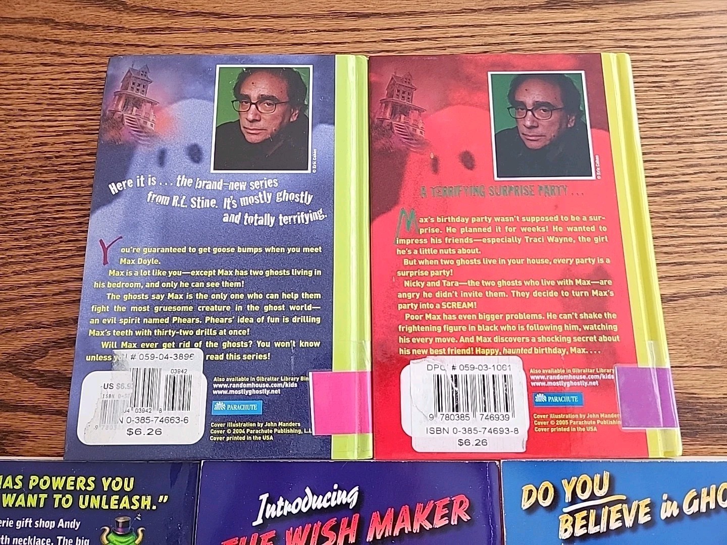 R.L. Stine Book Lot of 7 Books Goosebumps, Mostly Ghostly, Condition Varies