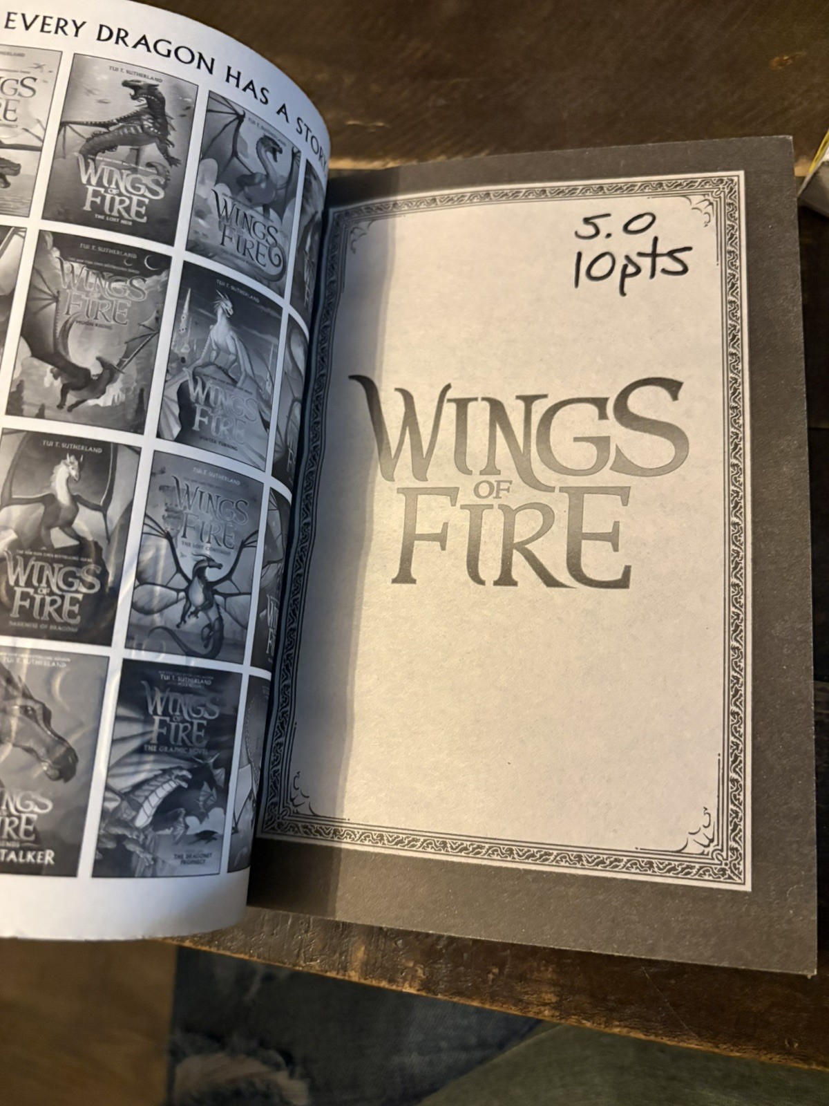 Wings of Fire 1-10 Paperback Book Set Lot By Tui T. Sutherland Dragons Mystical