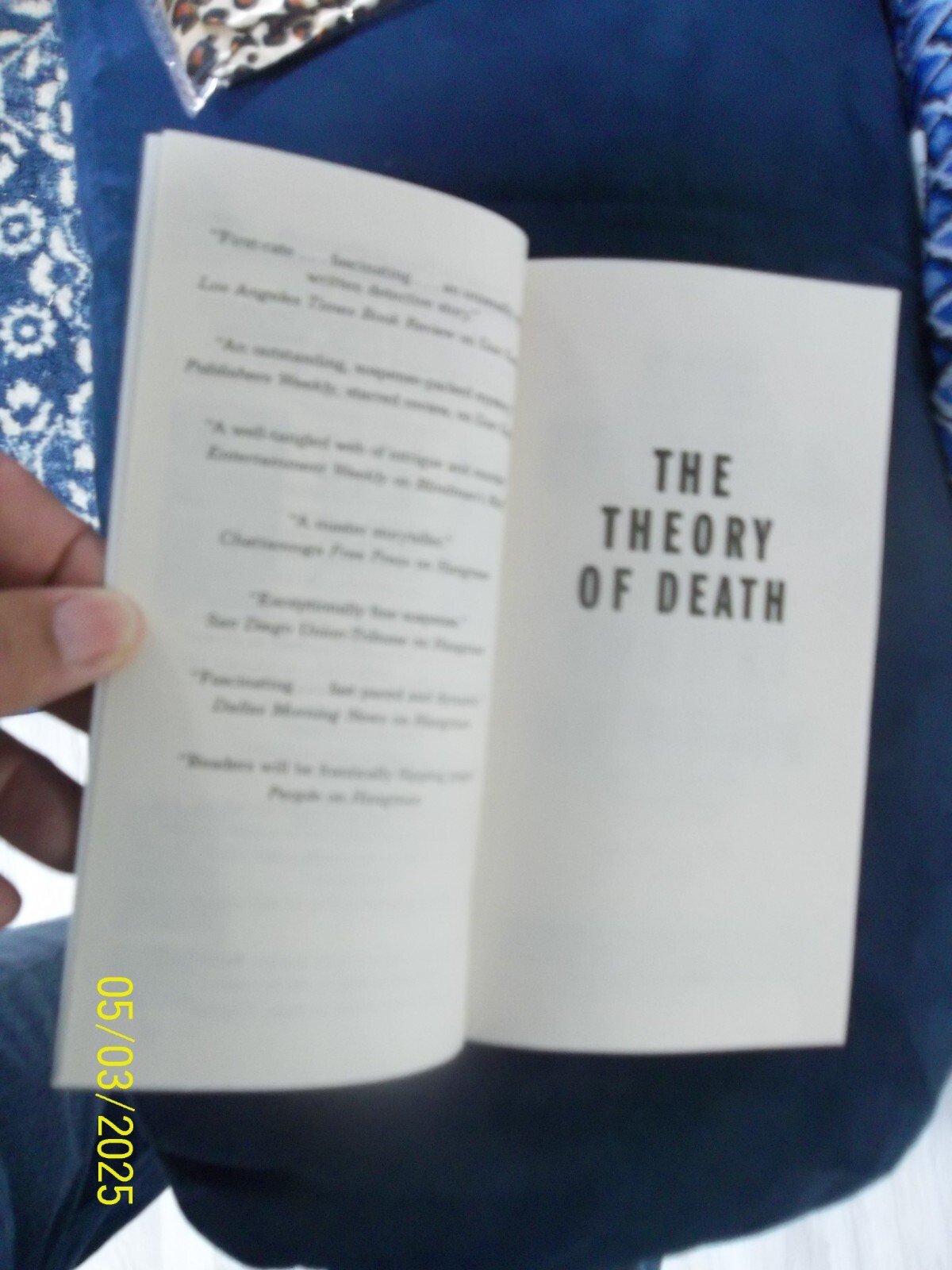 THE THEORY OF DEATH~by FAYE KELLERMAN~2015 VG/C PAPERBACK BOOK~436 PAGES