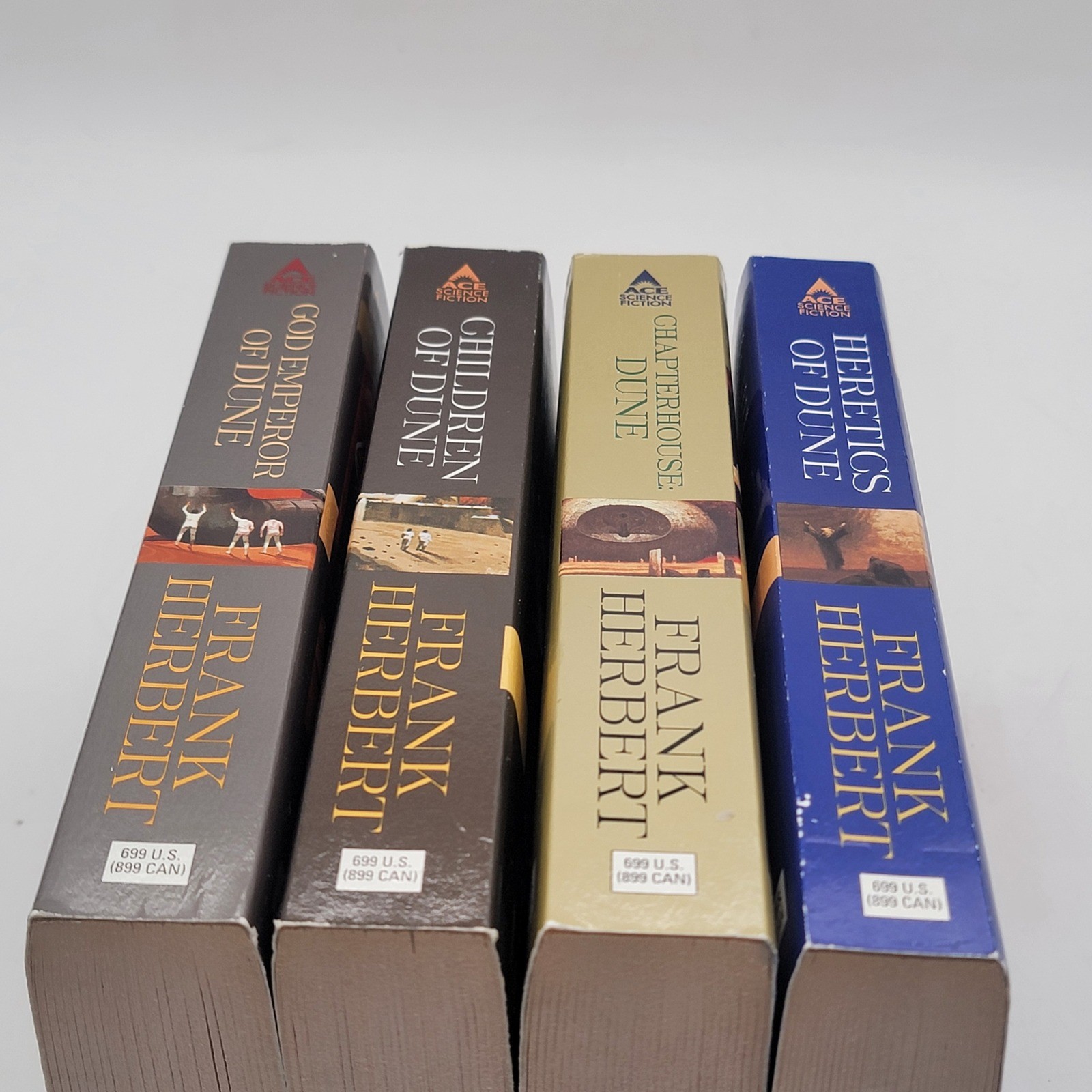 Frank Herbert Dune Series Books 3-6 Paperback Ace Science Fiction Set Good