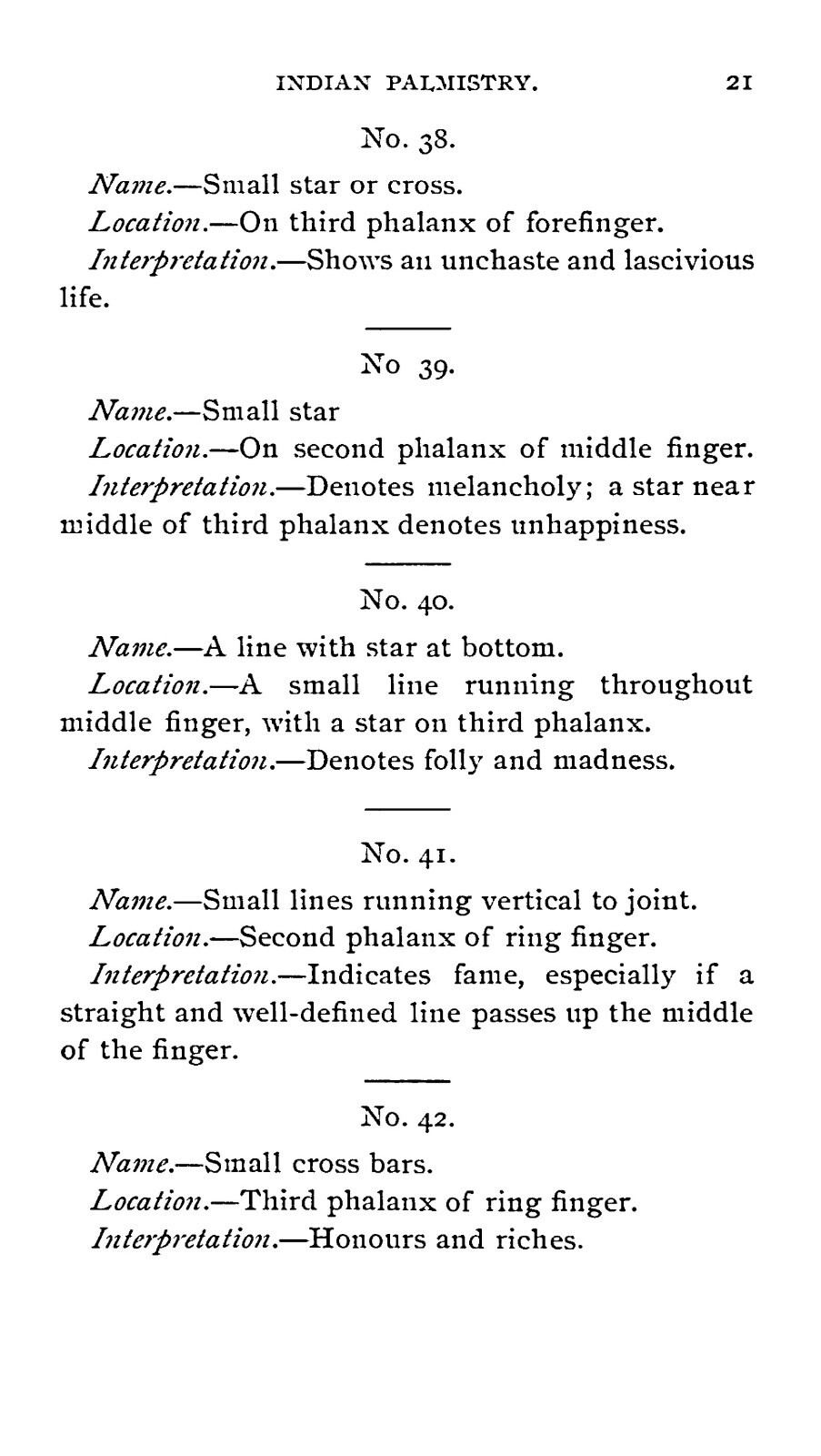 1895 Indian palmistry 61 Pages