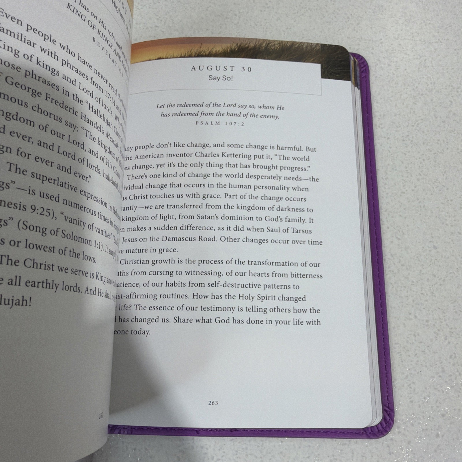 A Closer Walk with Jesus by David Jeremiah – 2025 Purple Faux Leather