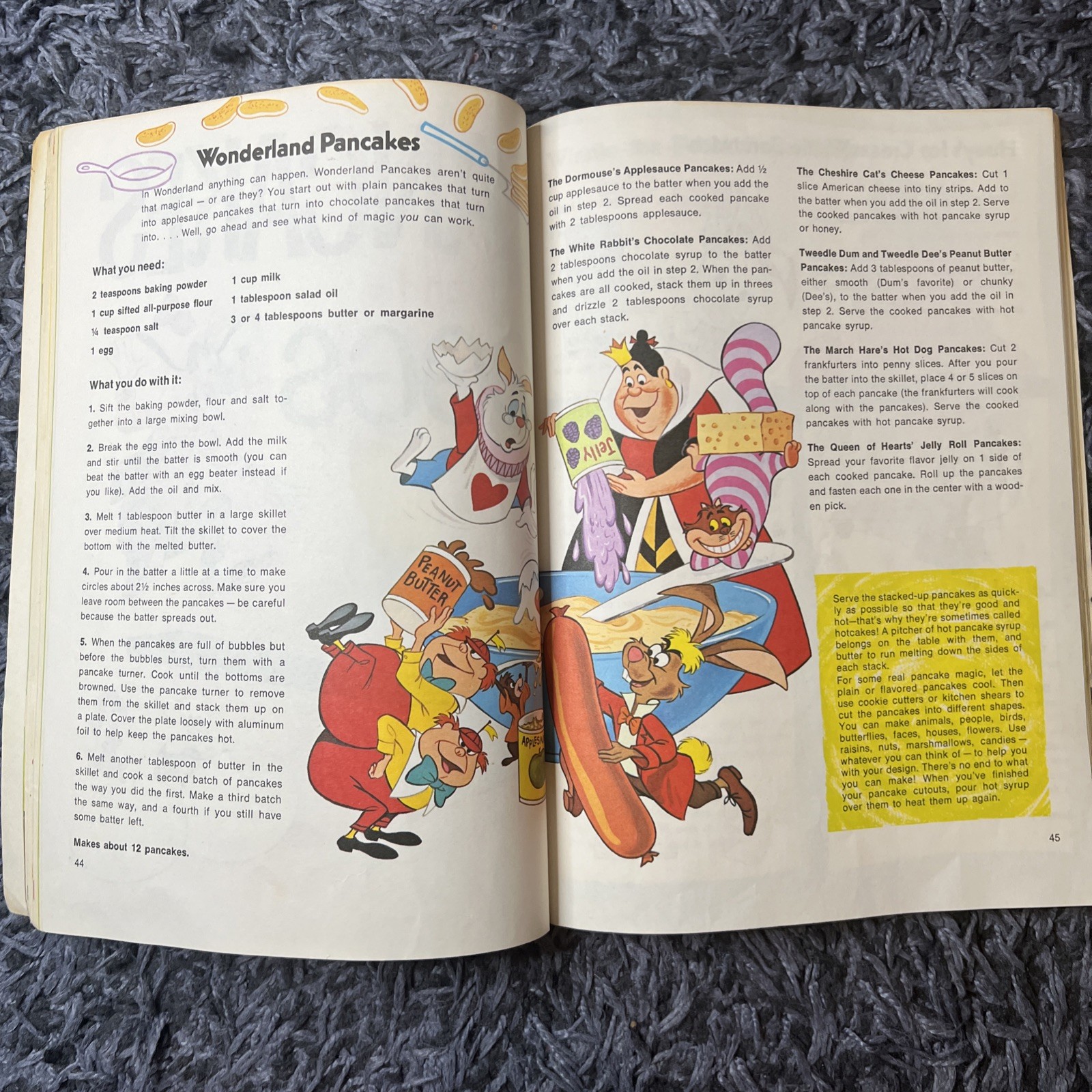 Vintage 1975 Walt Disney’s Mickey Mouse Cookbook Paperback Golden Book