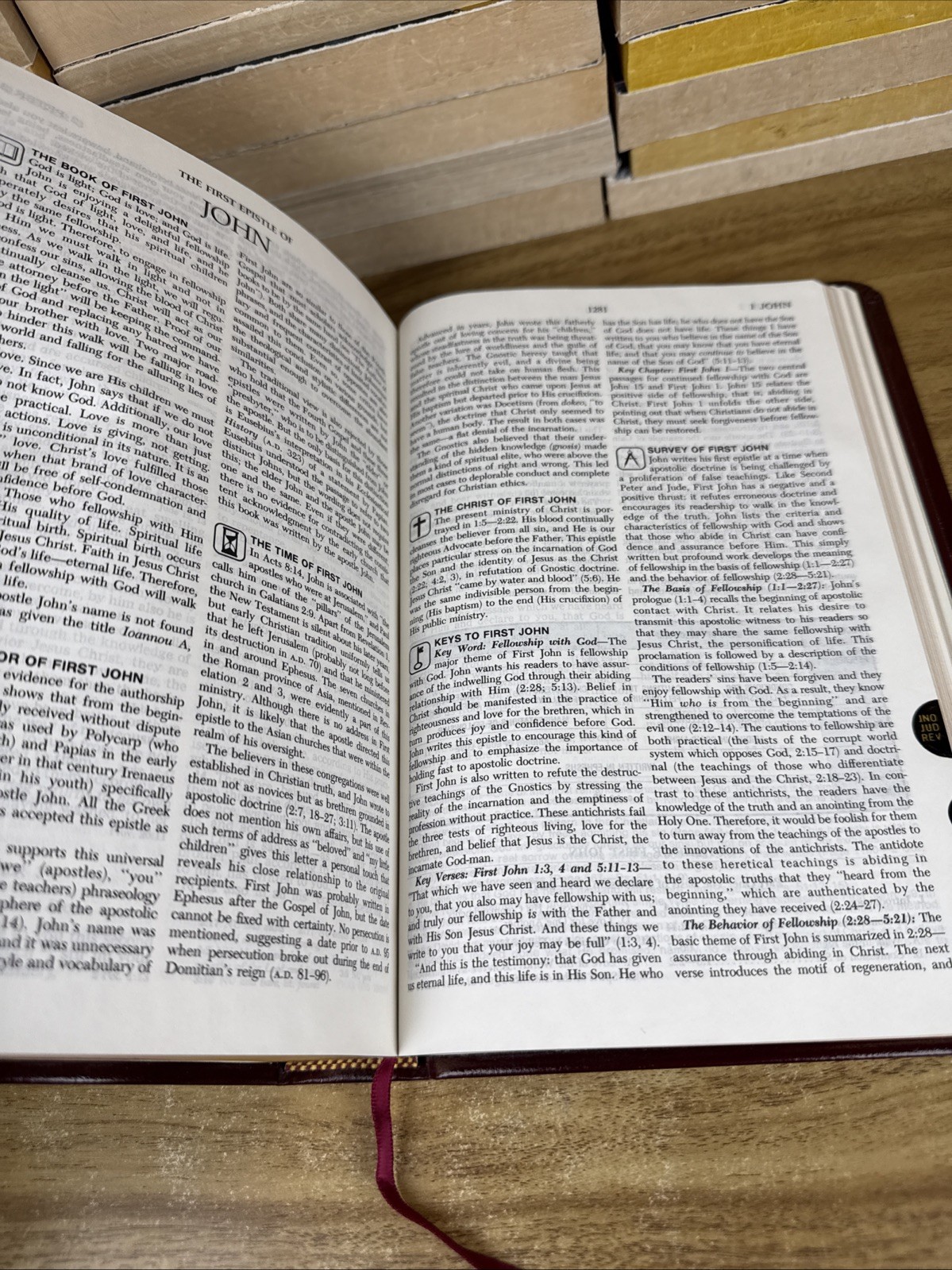 The OPEN BIBLE Expanded Ed NKJV – Brown Leather Nelson 1983 455BG W/ BOX