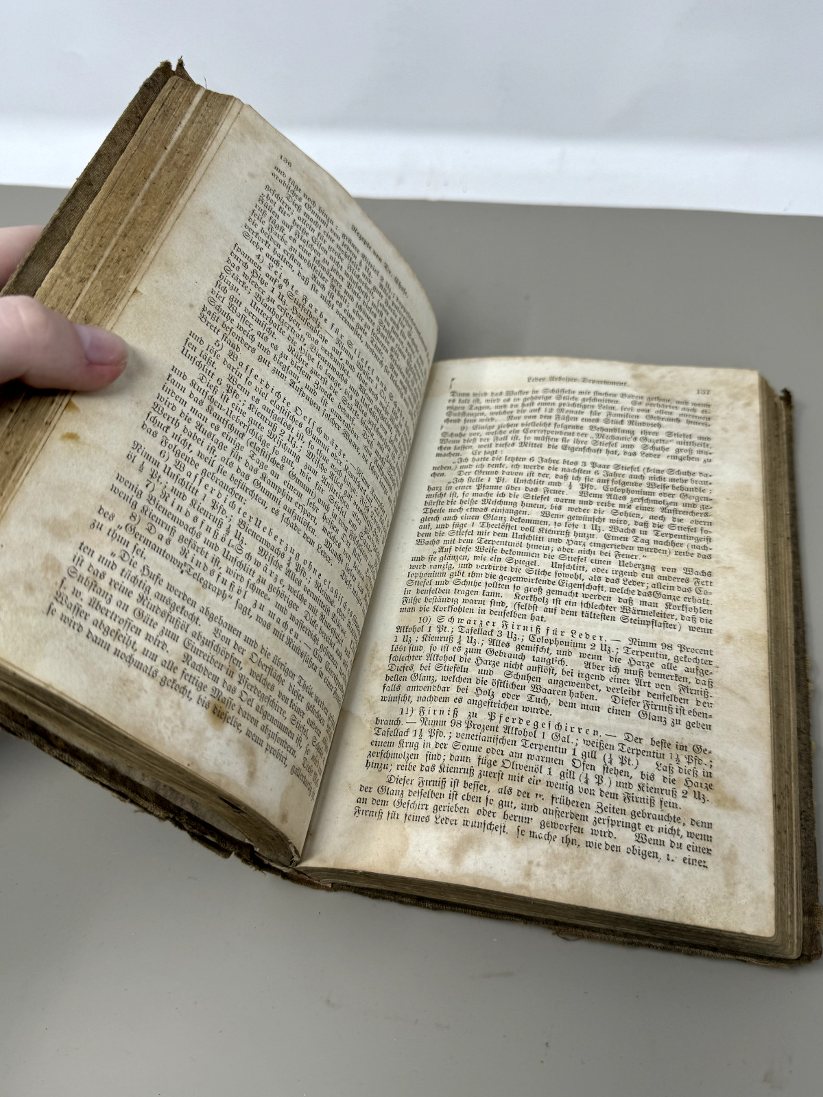 800 Practical German Recipes Antique Book, Bakers Gunsmiths Doctors + More 1800s