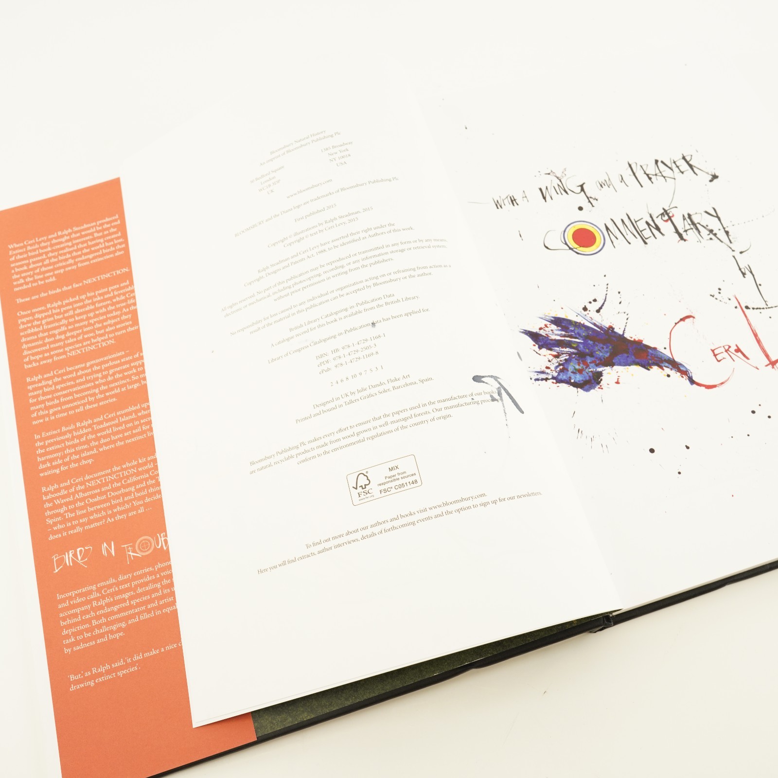 Ralph Steadman Nextinction Ceri Levy Signed Wing and Prayer Commentary