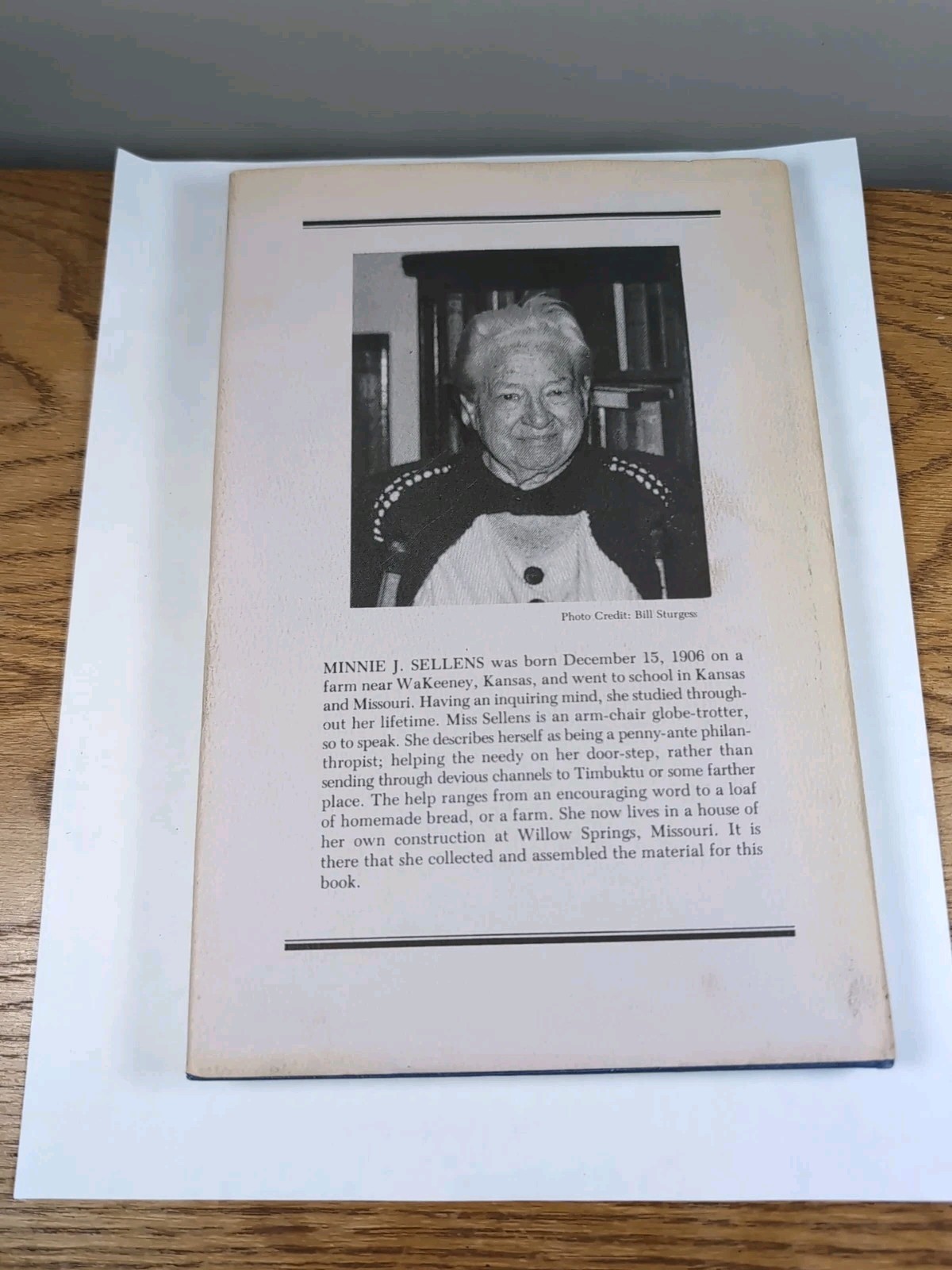 Ozark Diary By Minnie J. Sellens 1984, Privately Printed. Unique Book