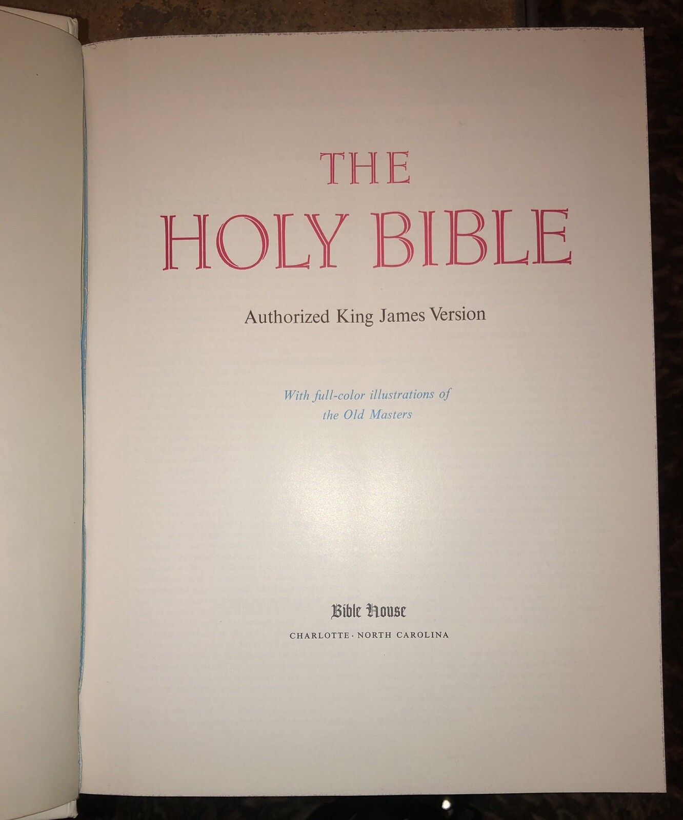 HOLY BIBLE Large Embossed CSS Edition KJV Vintagev 1976 Illustrated SMITH FAMILY