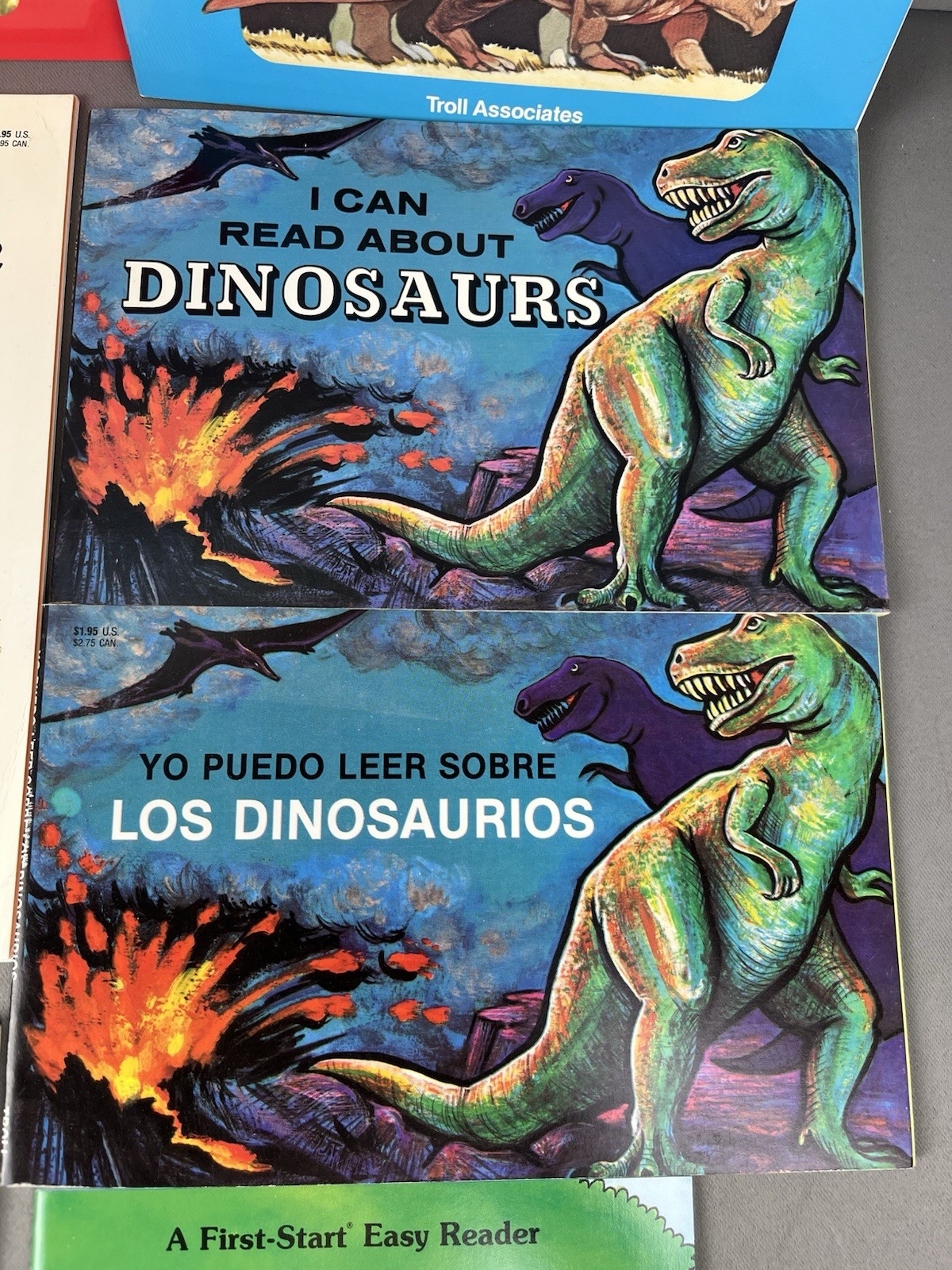 Lot of 7 Vintage Troll Associates Dinosaur Books Dinos Prehistoric Animals