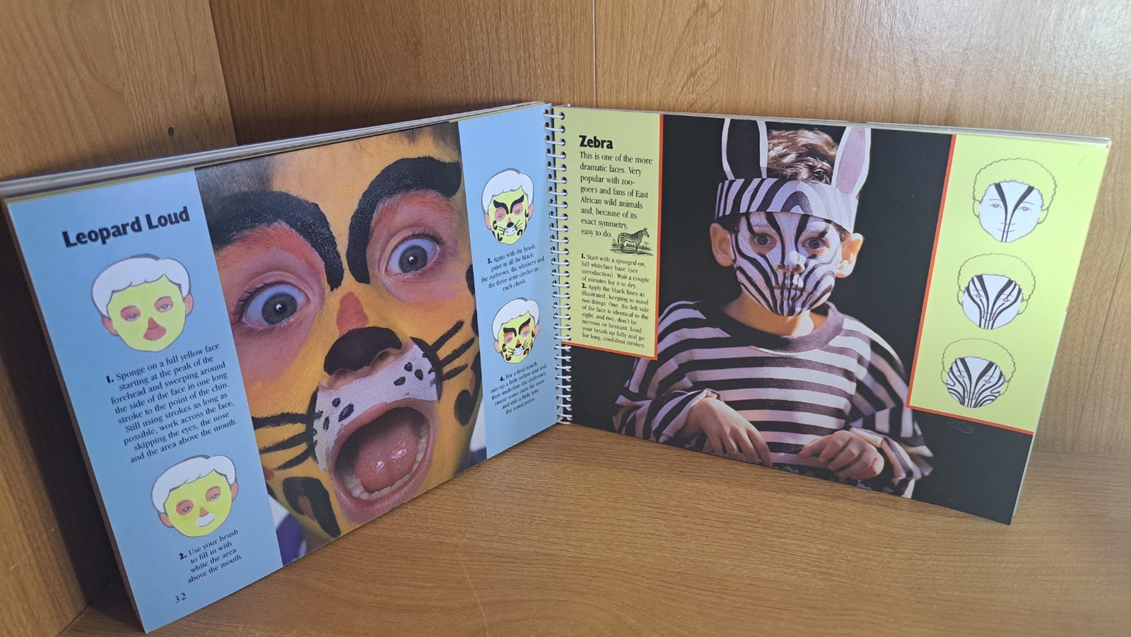 Face Painting by Klutz Editors 1990, Spiral Book (no Paint)