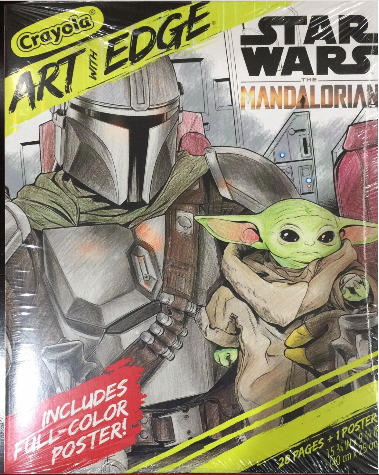 Crayola Art With Edge Star Wars The Mandalorian 28 Pages + 1 Poster Sealed New!