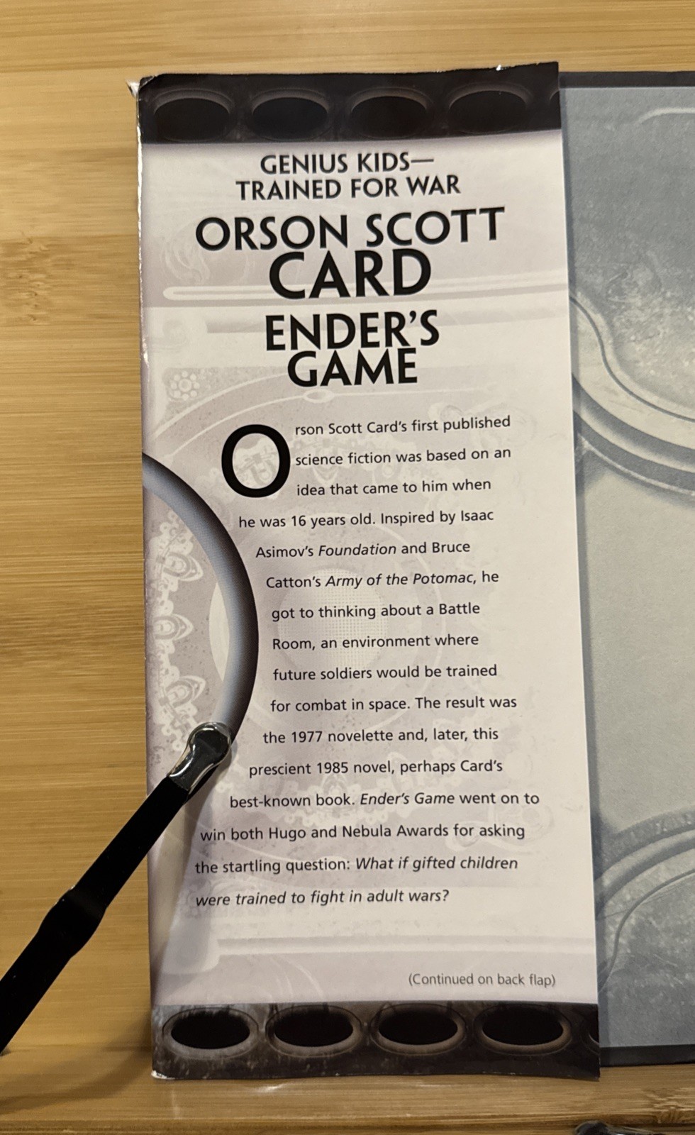 Ender’s Game by Orson Scott Card (2006, Hardcover) SFBC Edition, G, w/ Jacket