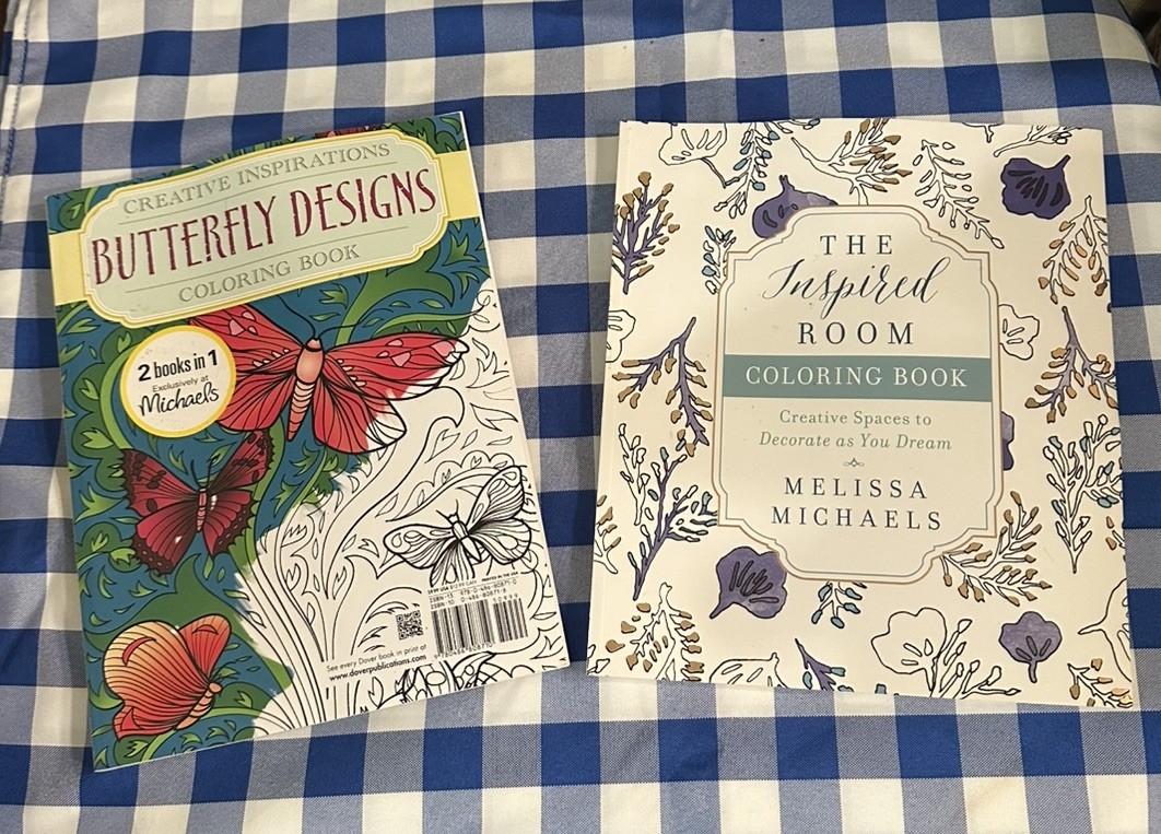 2 Adult Coloring Books Creative Relaxatin Mindfulness Stress Relief Brand New