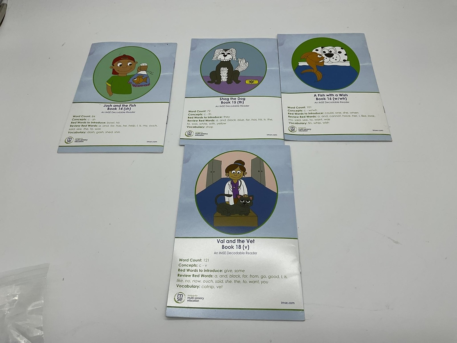 IMSE Decodable Readers Lot 4 Josh Fish Shag Dog Susan Clewis Softcover Kids