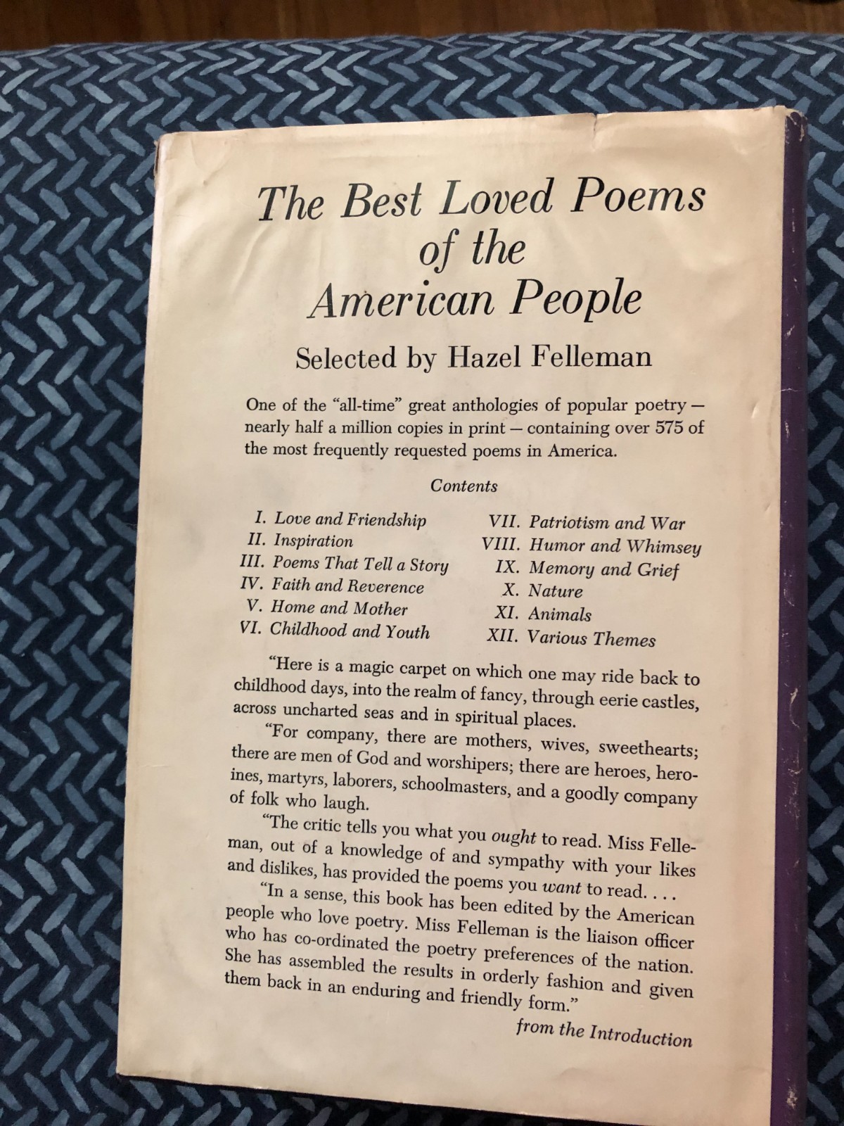 The Best Loved Poems of the American People 1936 Hardcover by Hazel Felleman