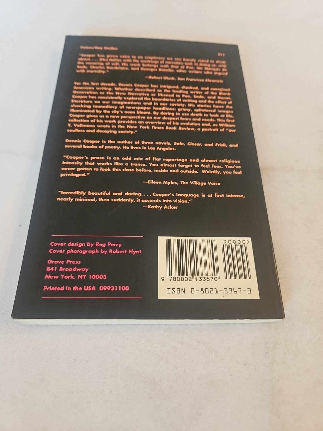 1994 “Wrong” Stories by Dennis Cooper Paperback Book (CP468)