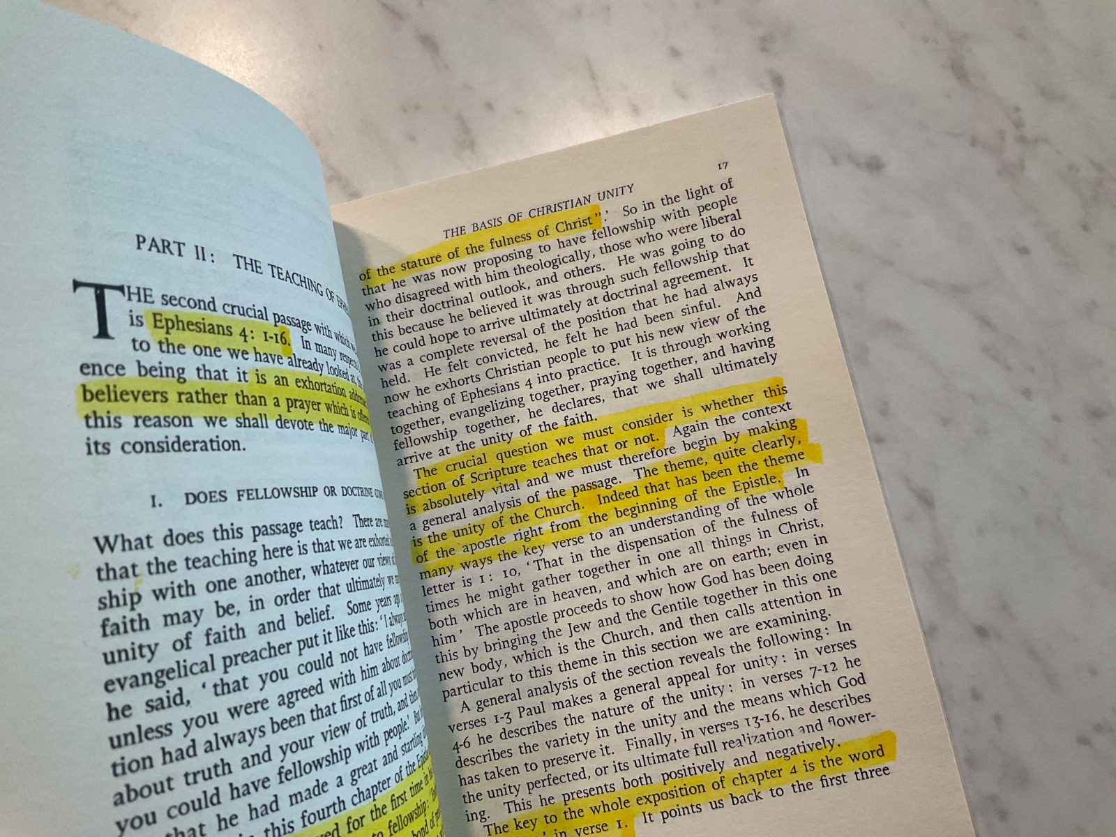 The Basis of Christian Unity 1965 Martyn Lloyd Jones Green Yellow Booklet
