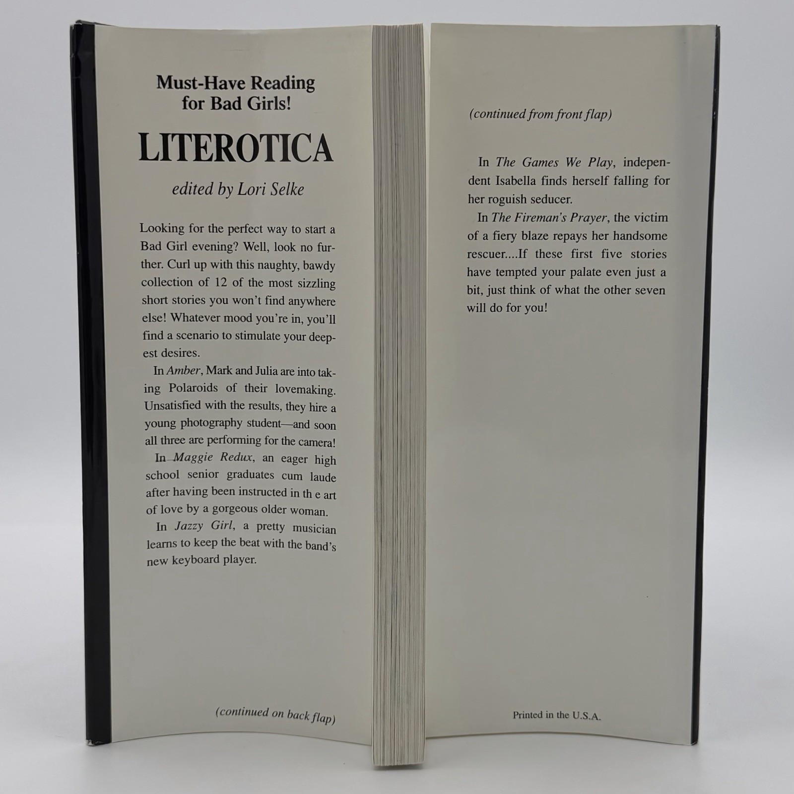 Literotica: The Very Best of literotica.com – edited by Lori Selke (BB, 2002)