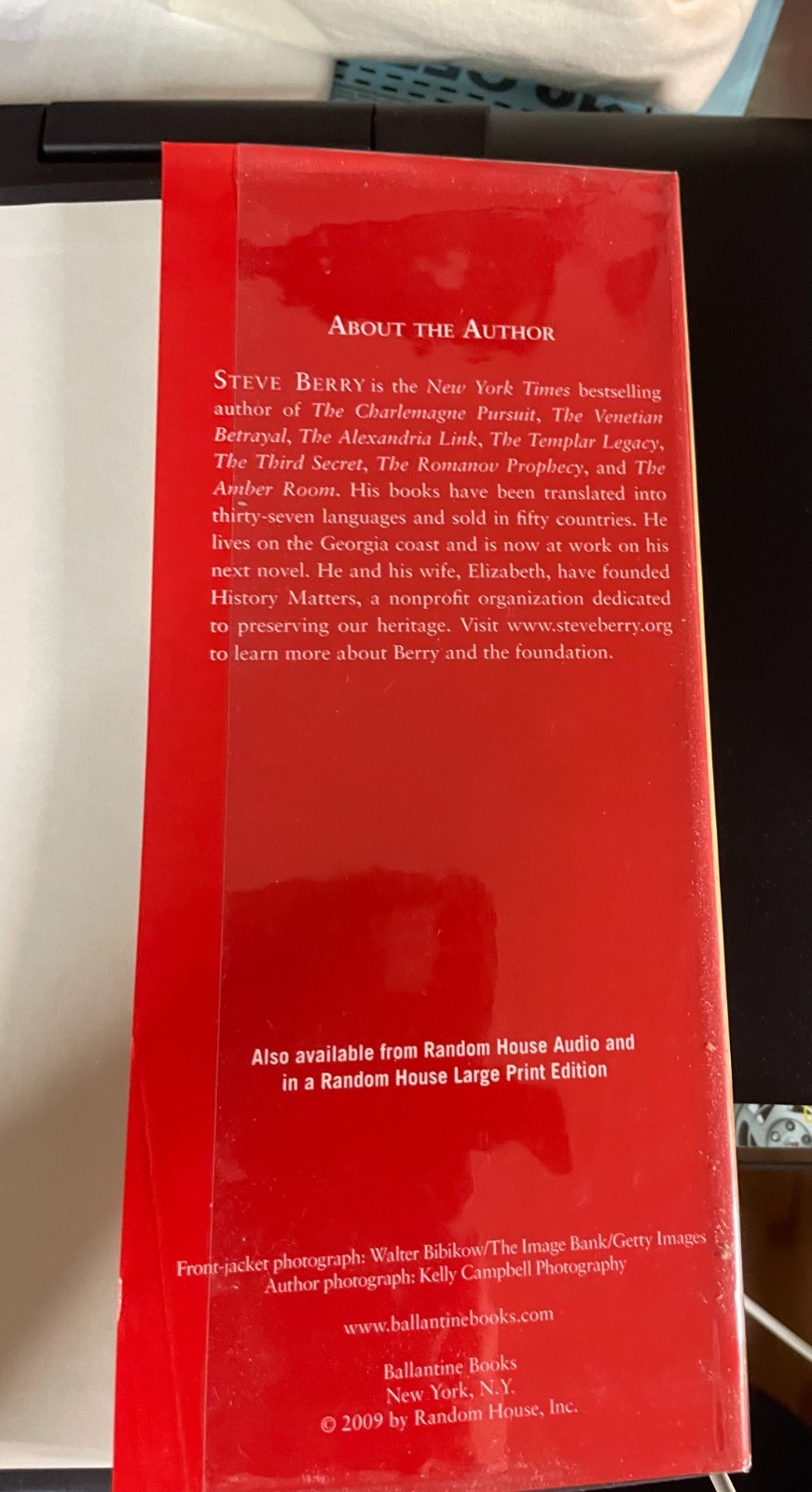 Signed 1st Edition (2009) Hardcover – Steve Berry “The Paris Vendetta”