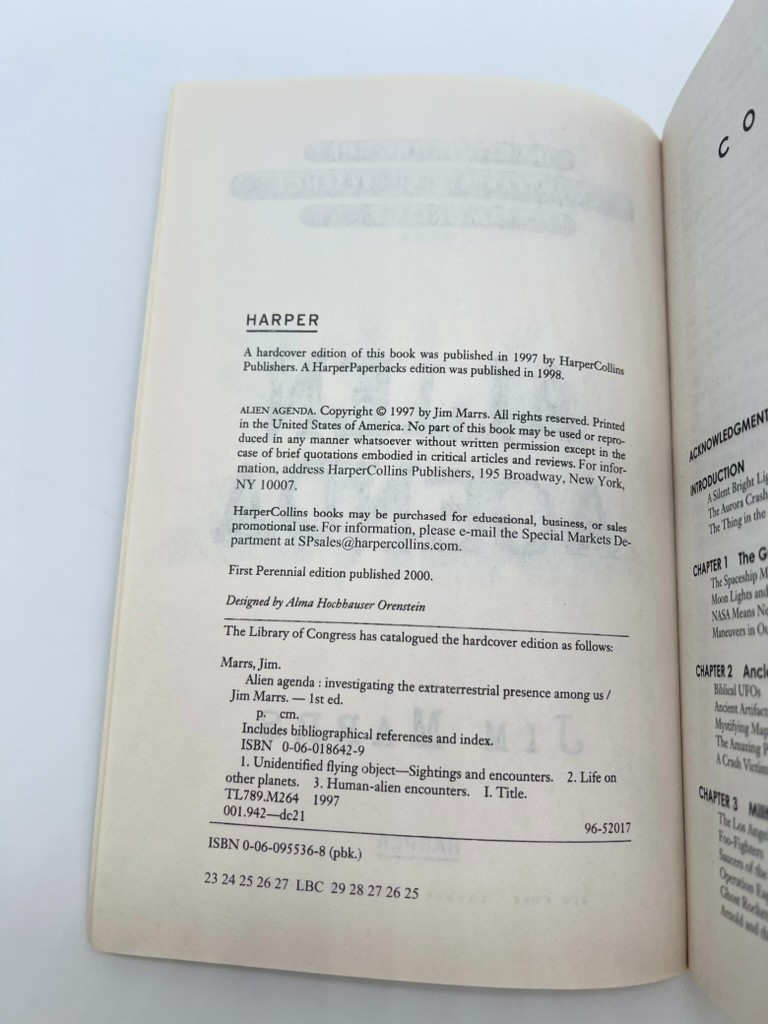 Alien Agenda – Marrs Jim | PAPERBACK | GOOD