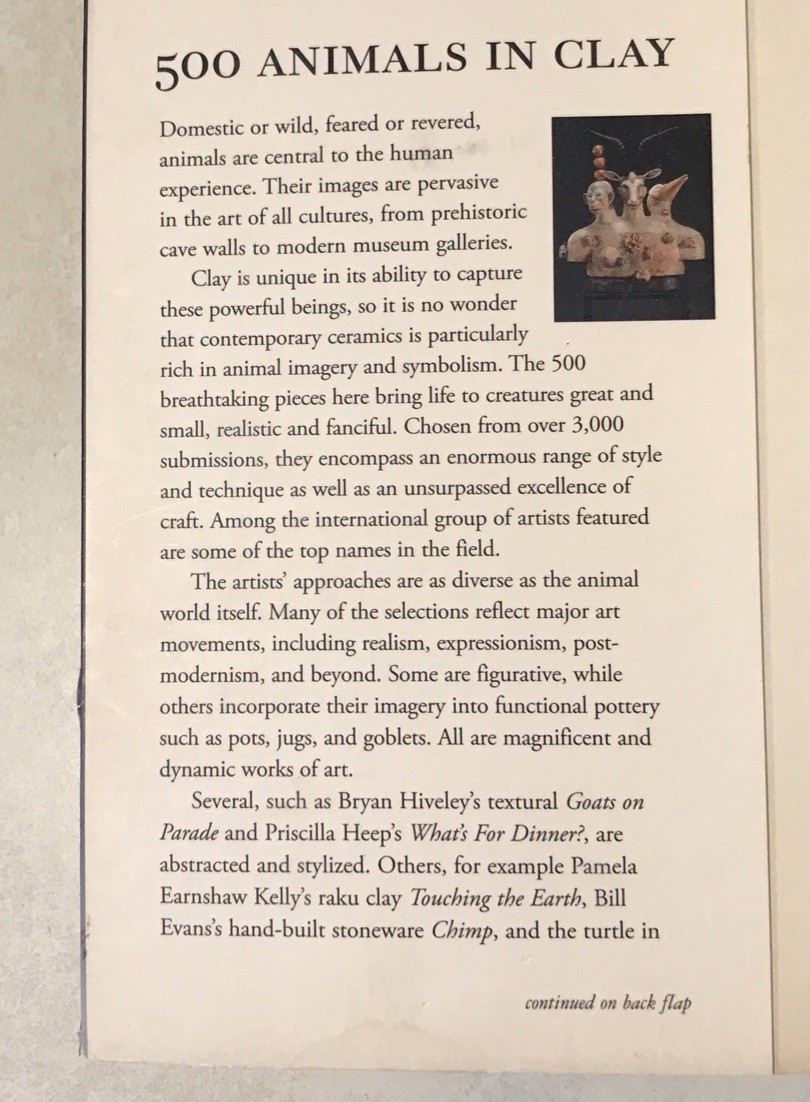 500 Animals in Clay: Contemporary Expressions of the Animal Form FAST FREE SHIP