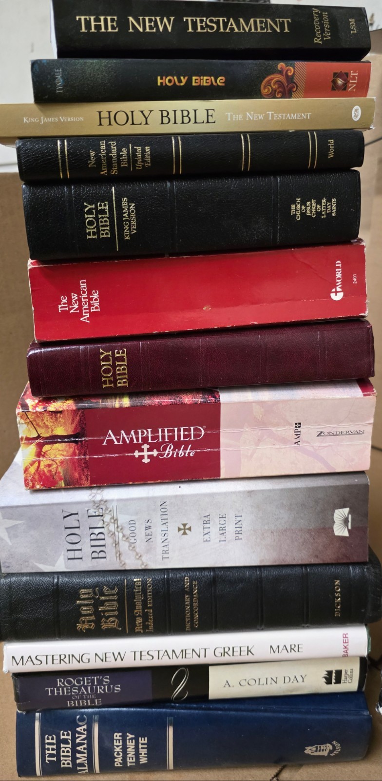 Lot of 5 NEW Testament Bibles NIV KJV KING JAMES Full Canon Books MIX UNSORTED