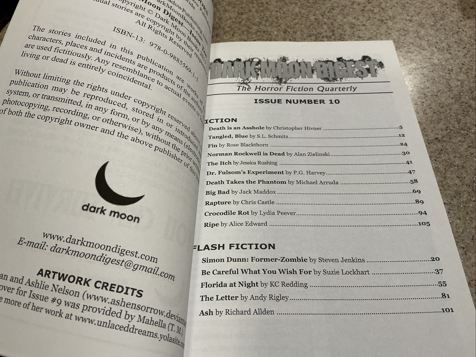 HTF 2011/13 DARK MOON DIGEST Horror Fiction Quarterly Issues #5 (1st Ann.) & #10