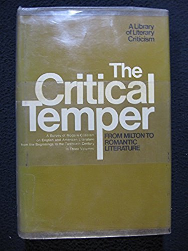 Critical Temper Vol. 2 [Feb 01, 1969] Tucker, Martin Survey of Modern Literature