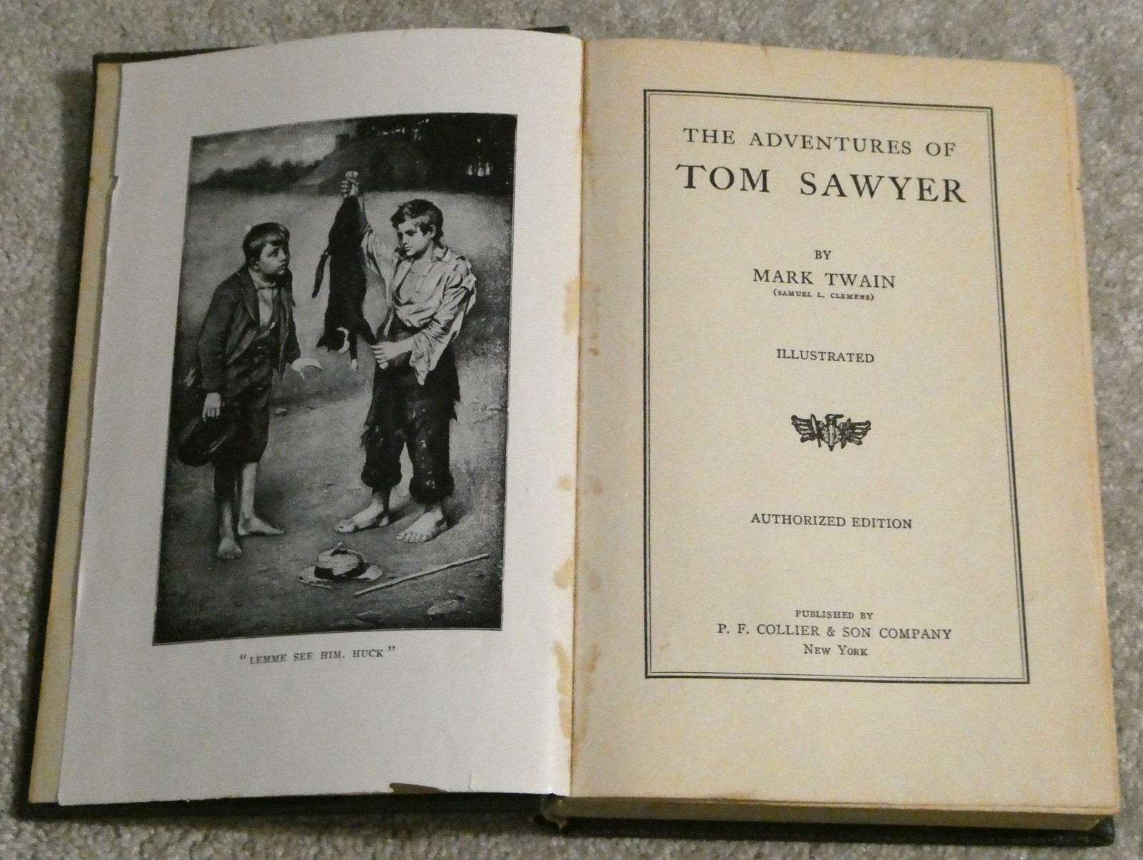 3 Mark Twain Collier Hardcover Book Lot Tom Sawyer Pudd’nhead Prince Pauper