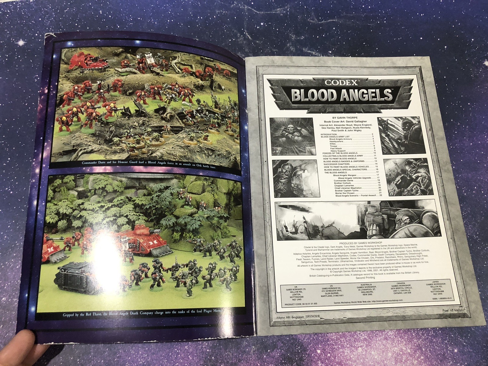Games Workshop Warhammer 40K Blood Angels Codex Supplement 2001