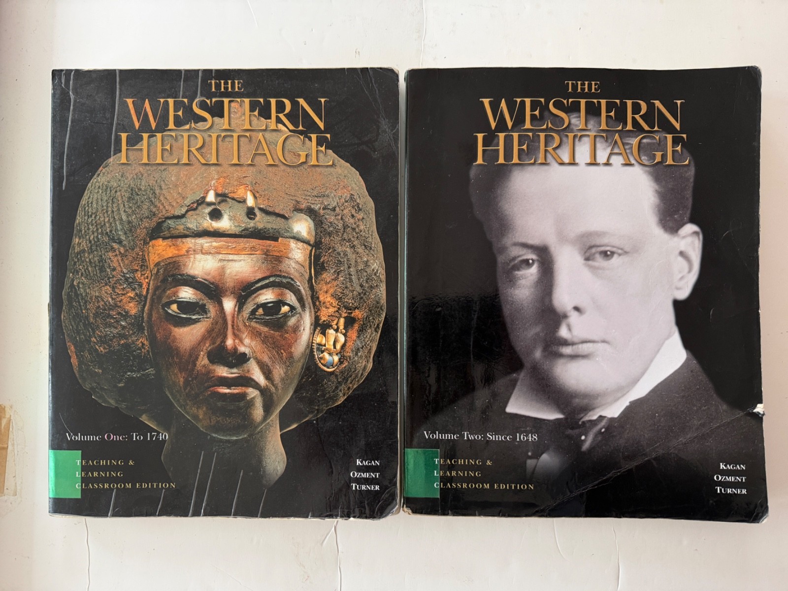 Lot of 2: The Western Heritage, Donald Kagan: Volumes 1 & 2 PB Classroom Edition