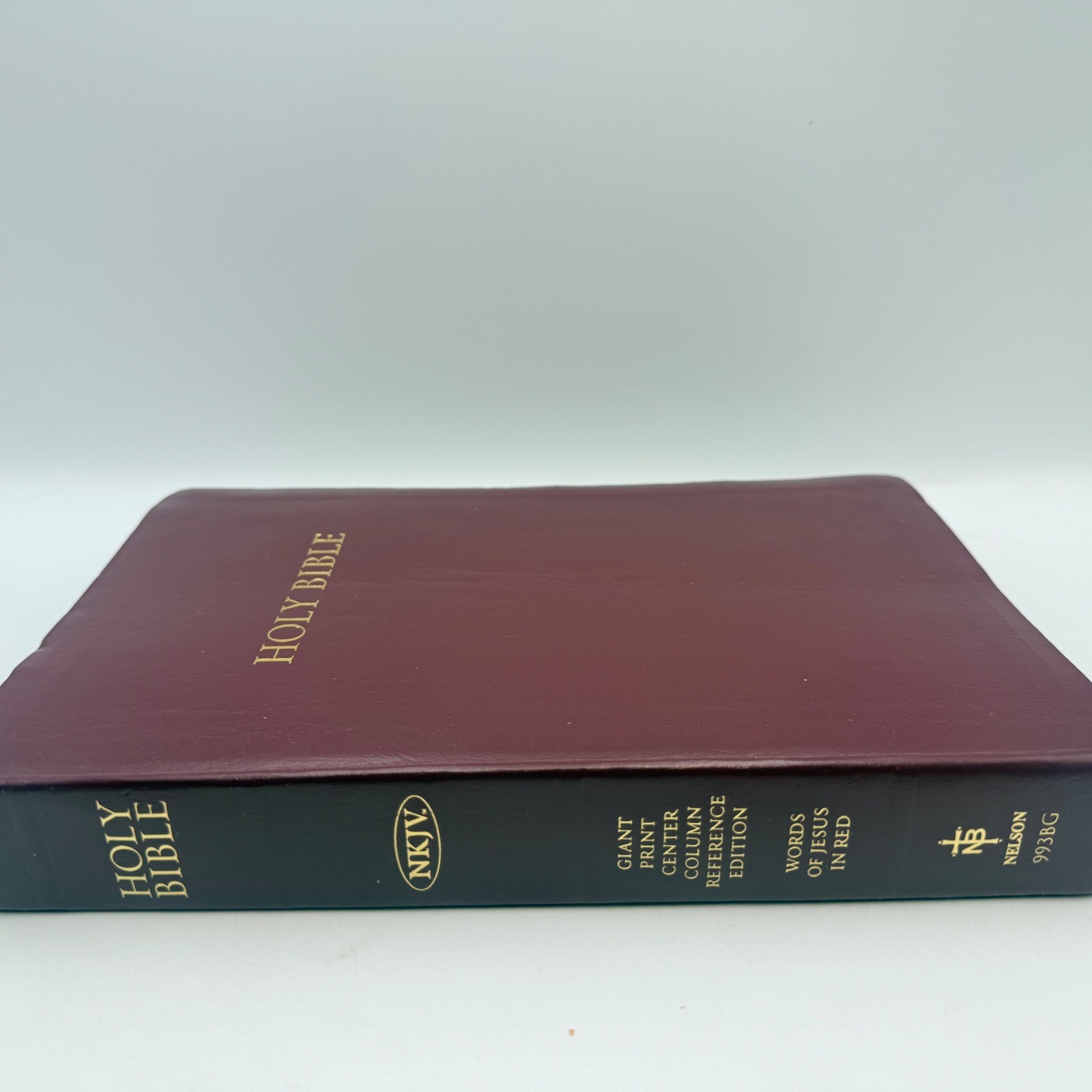 Thomas Nelson NKJV Holy Bible Giant Print Center Column Reference Burgundy 993BG