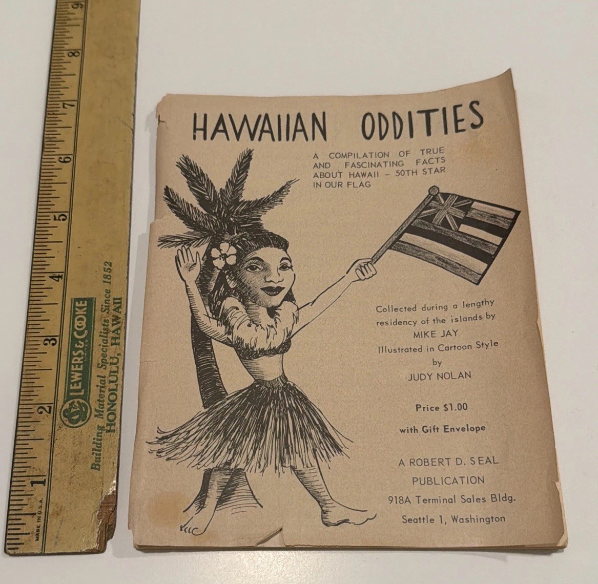 Rare 1959 Booklet, Hawaiian Oddities, by Mike Jay. Illus by Judy Nolan. 82 Pages