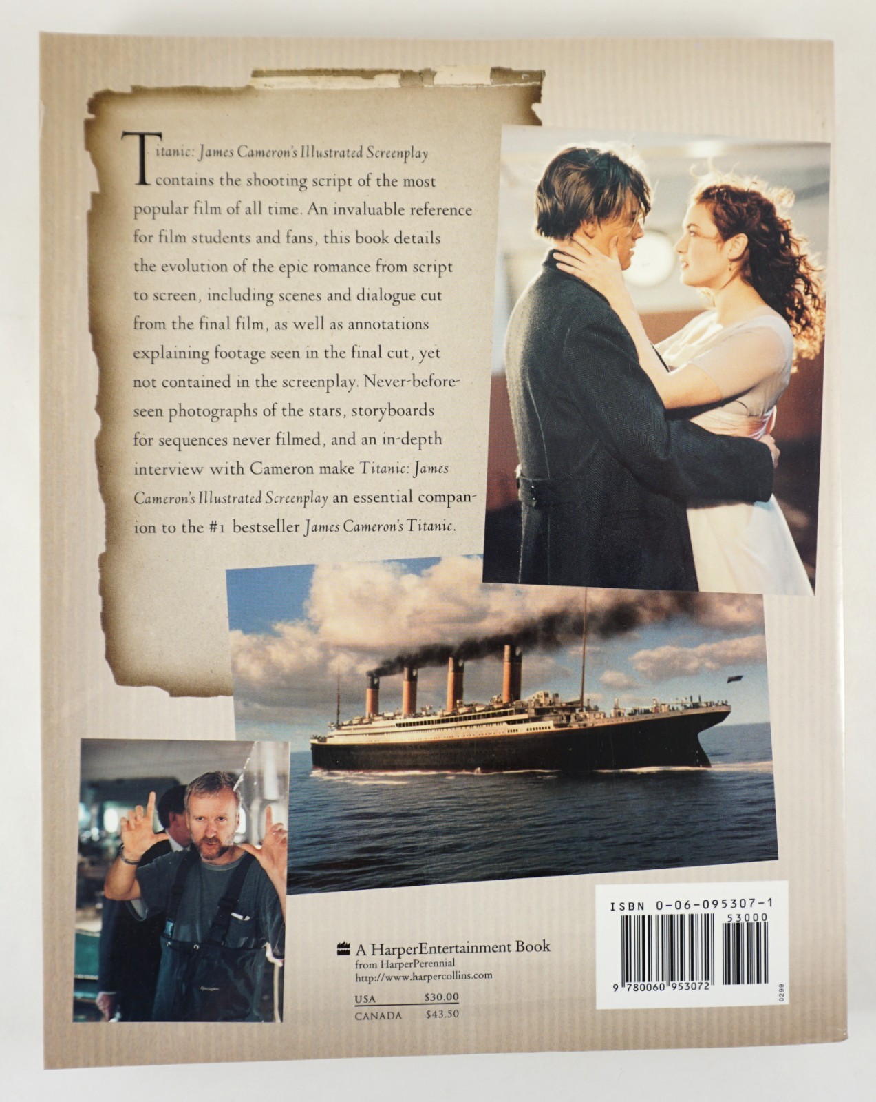 Titanic: James Cameron’s Illustrated Screenplay Randall Frakes Harper ©1998 1st