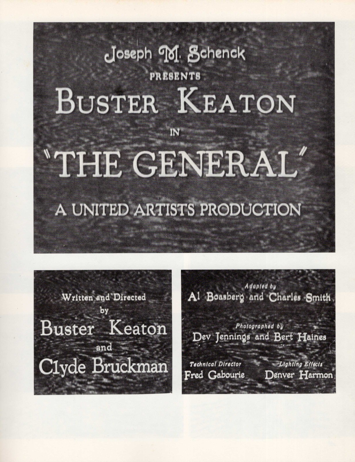 THE GENERAL, BUSTER KEATON, FILM IN BOOK FORM, TRADE PB, 1975