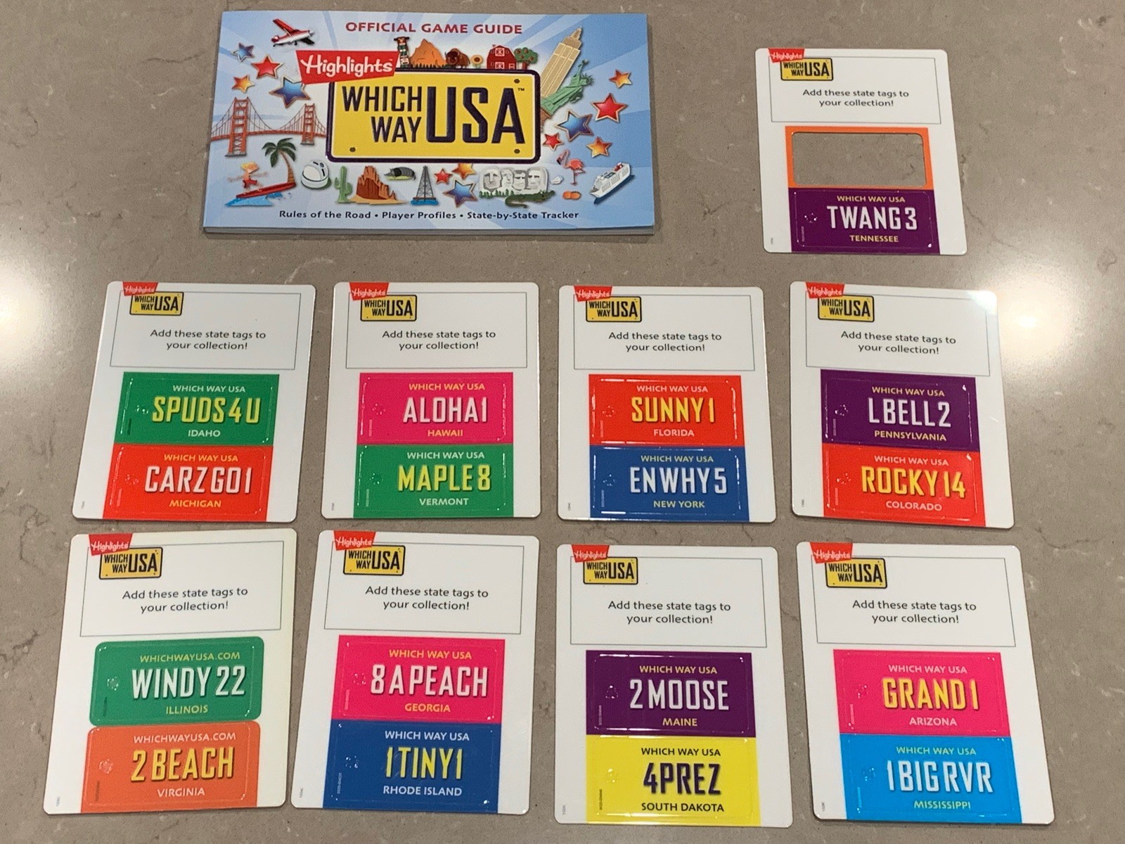 Lot 19 States Highlights Which Way USA Magazines + Matching Maps + 17 Licenses
