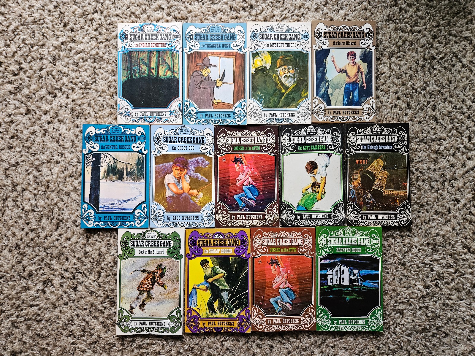 Vtg. Lot Of 13 Sugar Creek Gang Books Paul Hutchens Moody Press Editions 1965-71