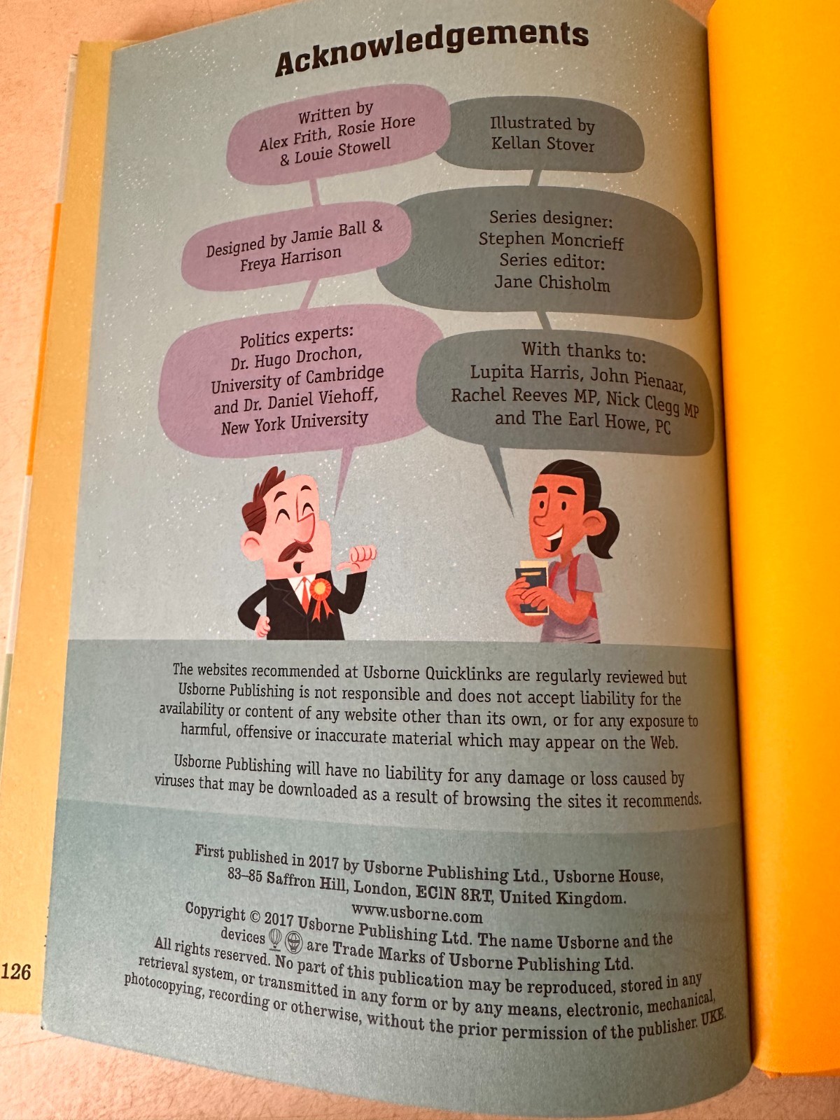 Politics for Beginners By Alex Frith, Rosie Hore Hardcover