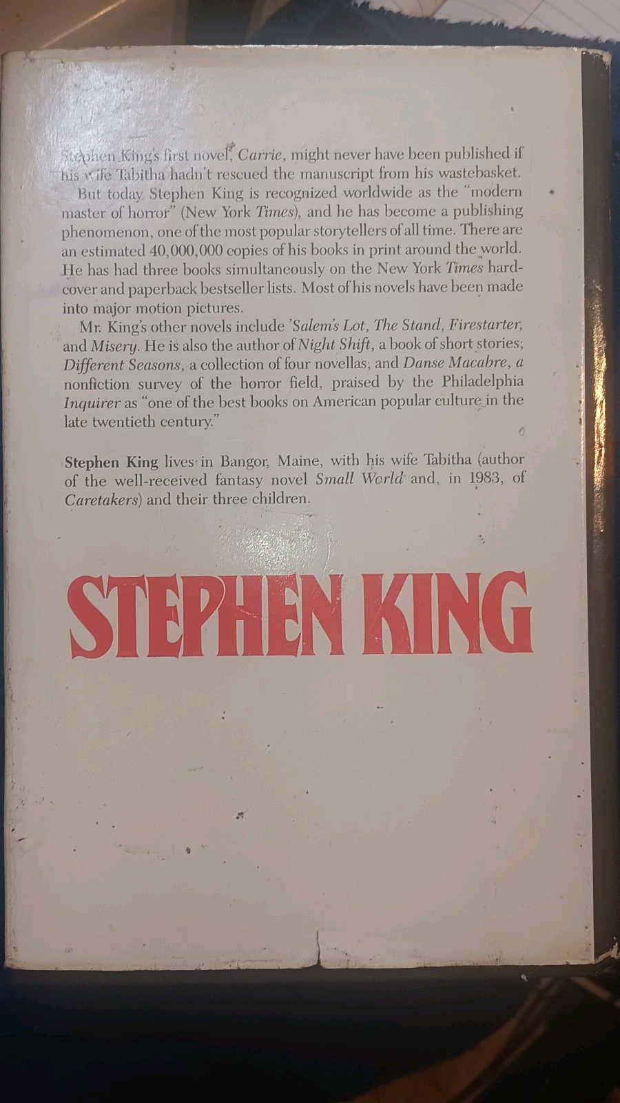 Pet Sematary by Stephen King – Hard Back. 1983 By Doubleday Publishing 374 Pages