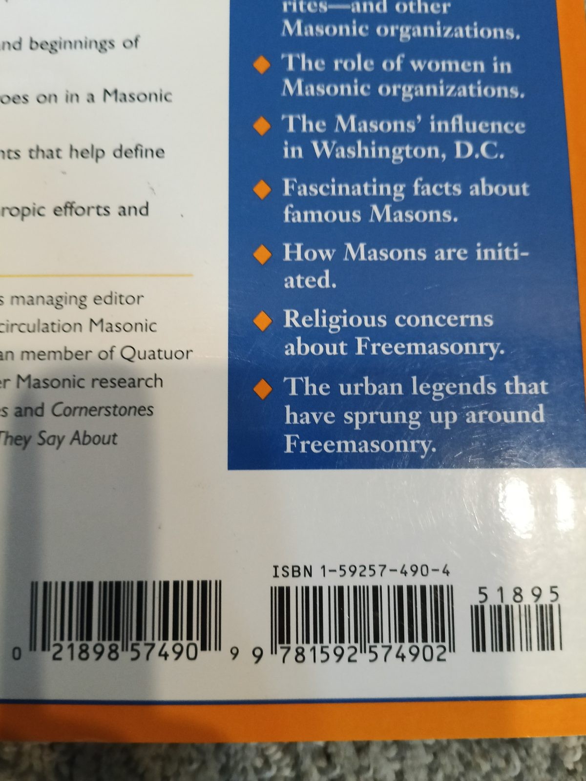 Complete Idiot’s Guide to Freemasonry Morris (2006) [VG]