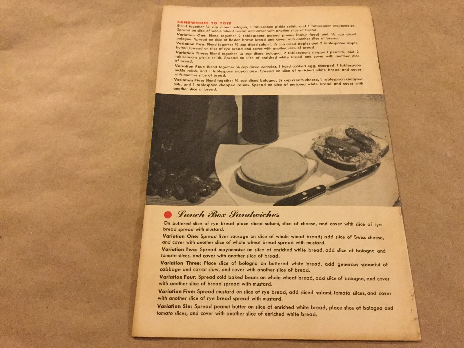 101 Ideas For A Quick & Easy Lunch Vintage Cookbook, Merkel’s Quality Products