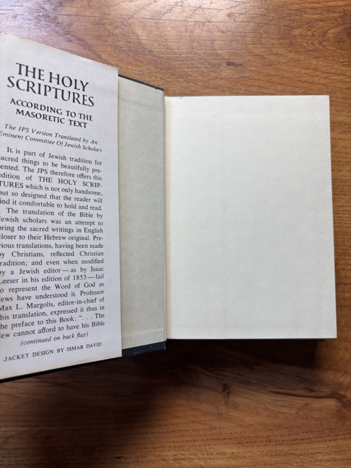 The Holy Scriptures According To The Masoretic Text A New Translation HC/DJ 1955