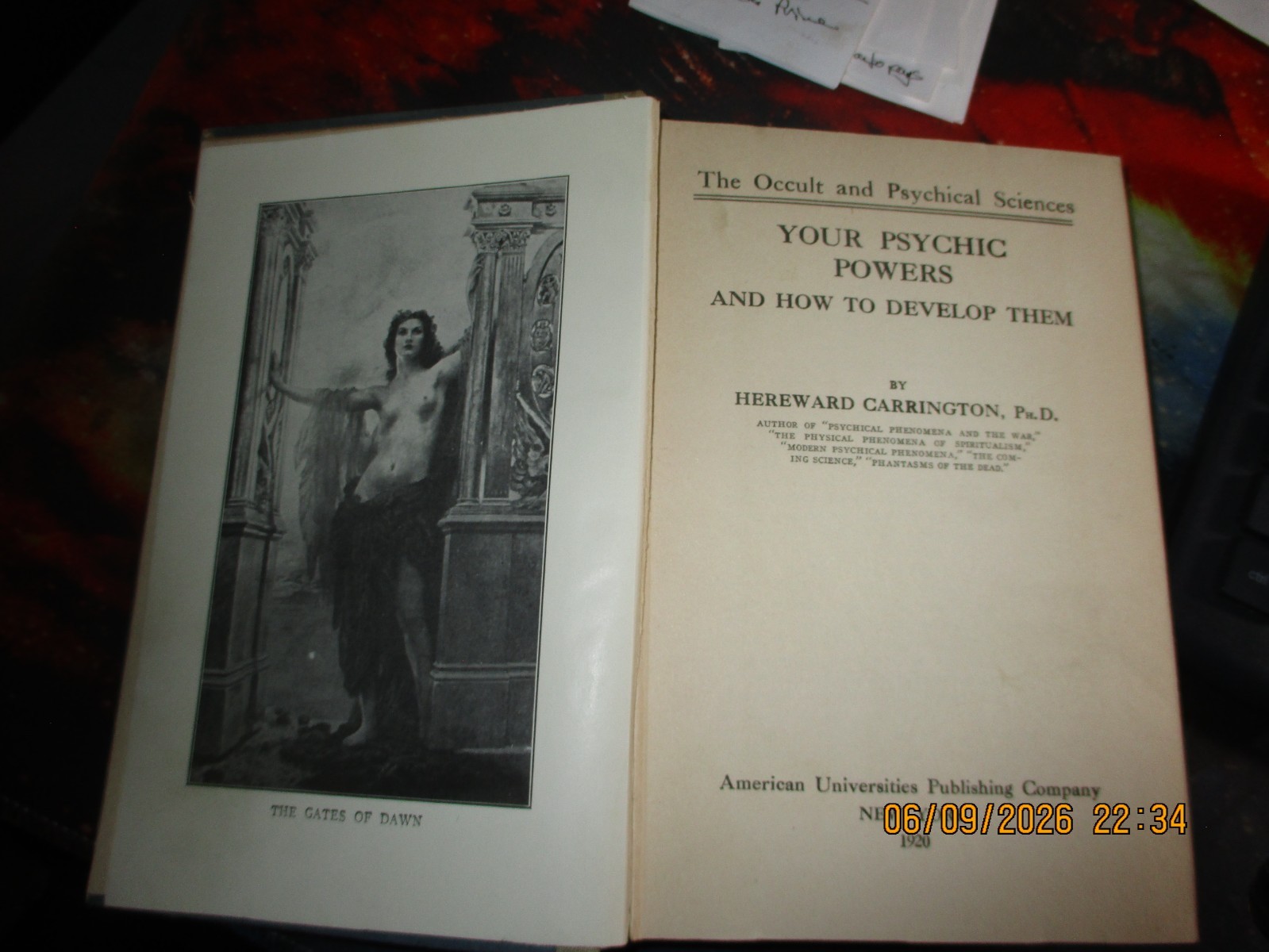 Your Psychic Powers and How to Develop Them by H. Carrington 1st ed., 1920