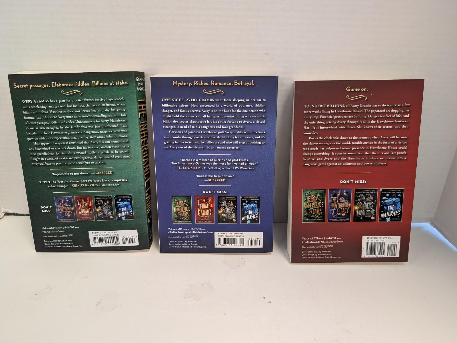 Jennifer Lynn Barnes The Inheritance Games Collection 3-Book Box Set Paperback