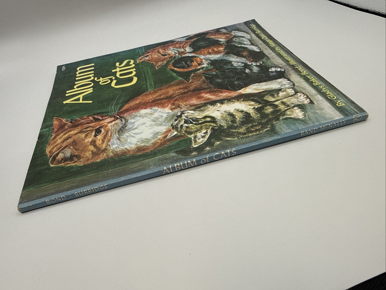 Vintage Album Of Cats Gladys Baker Bond Rand McNally HC Green USA Illustrated