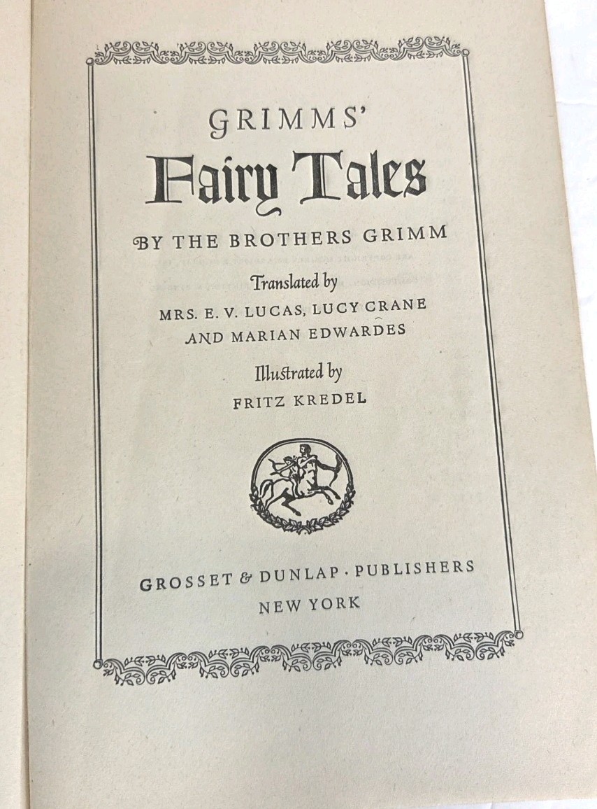 Grimm & Andersen Fairy Tales Illustrated Szyk Kredel Grosset Dunlap Vintage Set