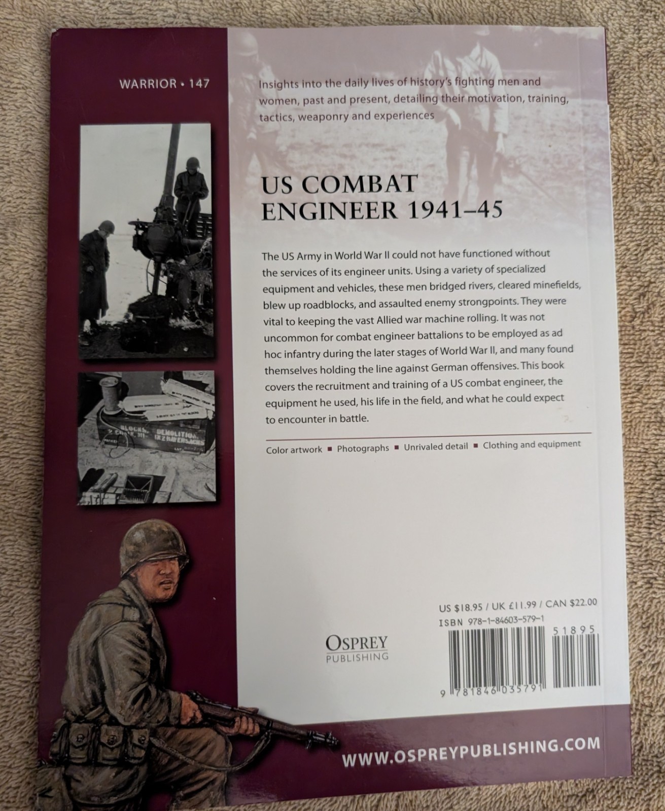 US Combat Engineer 1941–45 (Warrior), Rottman, Gordon L., 9781846035791