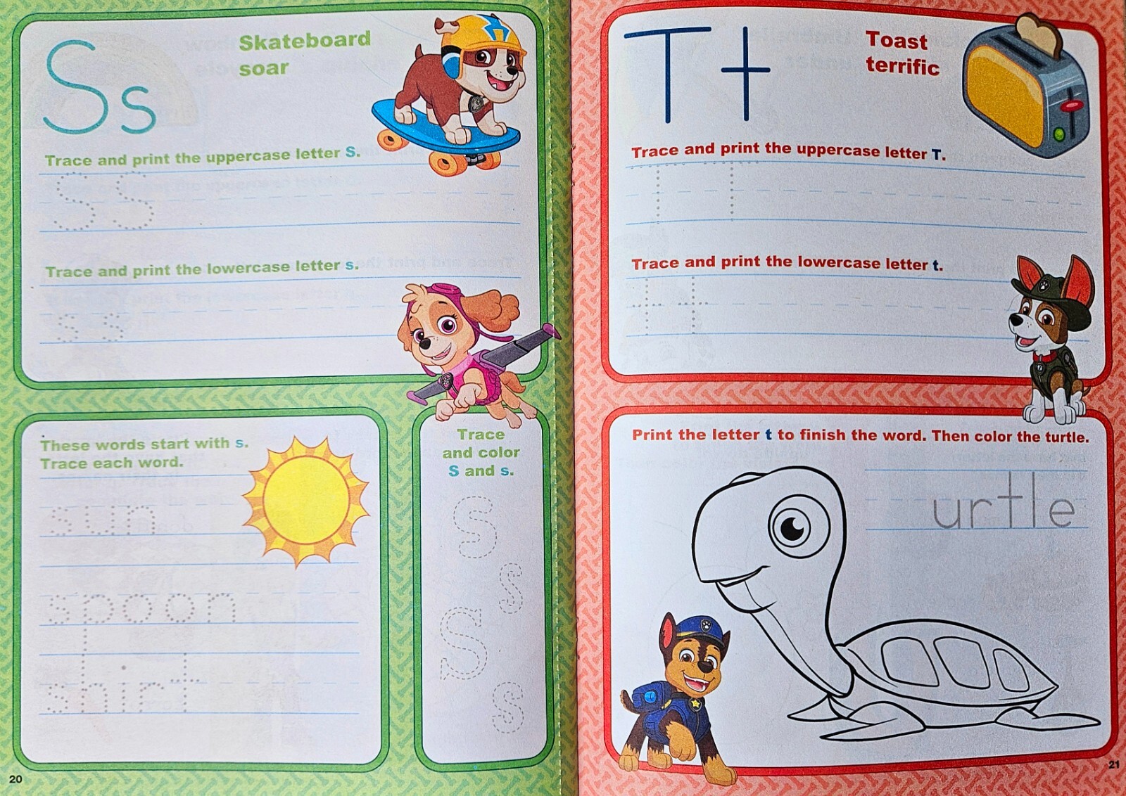 Paw Patrol Pre-K Workbook set of 6 preschool learning books